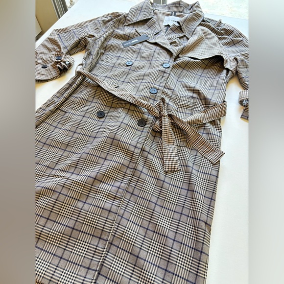 Fashion Nova Prep School Plaid Trench Coat - Picture 5 of 11